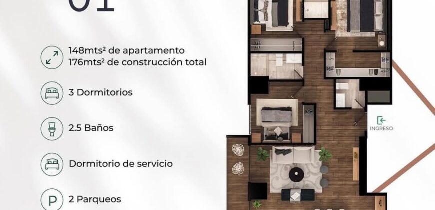 APARTAMENTOS EN PREVENTA, ZONA 14